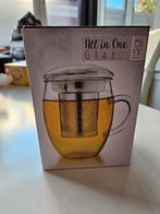 NIEUW - Creano Theeglas all-in-one, Glas of Glazen, Nieuw, Ophalen of Verzenden, Glas