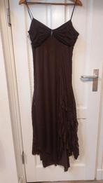 Bruine Gala/ avond jurk voor de feestdagen S/M/L, Kleding | Dames, Maat 38/40 (M), Bruin, Ophalen of Verzenden, Zo goed als nieuw