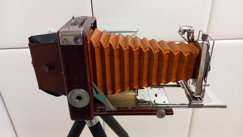 Duits vouwplaat camera; Zeiss lens COMPUR no.258646 +statief, Audio, Tv en Foto, Fotocamera's Analoog, Zo goed als nieuw, Overige Merken