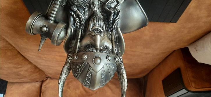 prachtige, bronskleurige, beelden van Odin en Thor, Huis en Inrichting, Woonaccessoires | Overige, Zo goed als nieuw, Ophalen of Verzenden