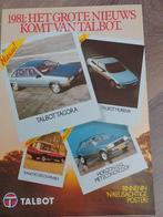 Talbot Tagora, Murena, Rancho, Horizon folder/ poster, Talbot Nederland, Nieuw, Ophalen of Verzenden, Peugeot