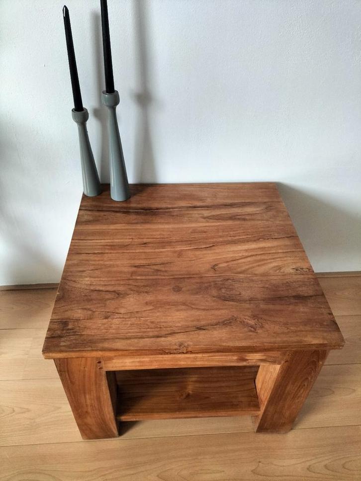 Salontafel / Bijzettafel eikenhout, Huis en Inrichting, Tafels | Salontafels, Gebruikt, Minder dan 50 cm, 50 tot 100 cm, 50 tot 100 cm