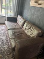 Leren bank, Huis en Inrichting, Banken | Bankstellen, Ophalen, Gebruikt, 100 tot 125 cm, Driepersoons