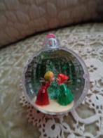 Vintage Diorama Kerstbal / Ornament van Plastic ** Mimosa **, Ophalen of Verzenden