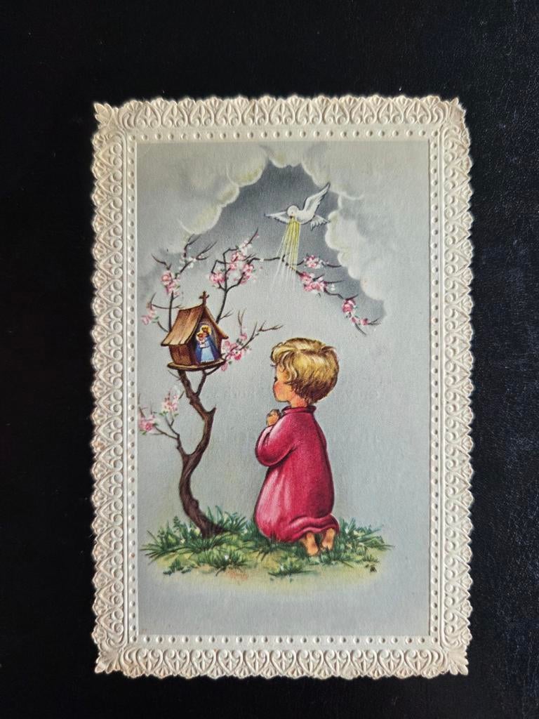 Bidprentje Eerste Communie Pierre Tax 1961, Verzamelen, Religie, Ophalen of Verzenden