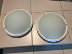 2 Plafondlampen met glazen kap, Ophalen of Verzenden, Gebruikt, Glas