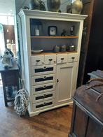 Landelijke wit grenen grutterskast / buffetkast, Huis en Inrichting, Kasten | Buffetkasten, Ophalen, Gebruikt, 100 tot 150 cm