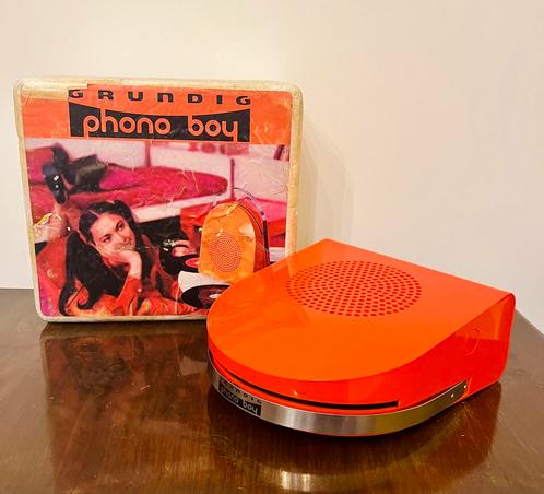 GRUNDIG PHONOBOY platenspeler 1960 Space Age, nieuw met doos, Audio, Tv en Foto, Platenspelers, Nieuw, Platenspeler, Overige merken