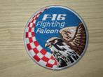 RNLAF patch F-16 Fighting Falcon Vliegbasis Volkel kleur, Verzamelen, Embleem of Badge, Nederland, Luchtmacht, Verzenden