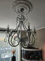 kroonluchter met pegels, Huis en Inrichting, Lampen | Kroonluchters, Ophalen, Gebruikt, Glas, Klassiek