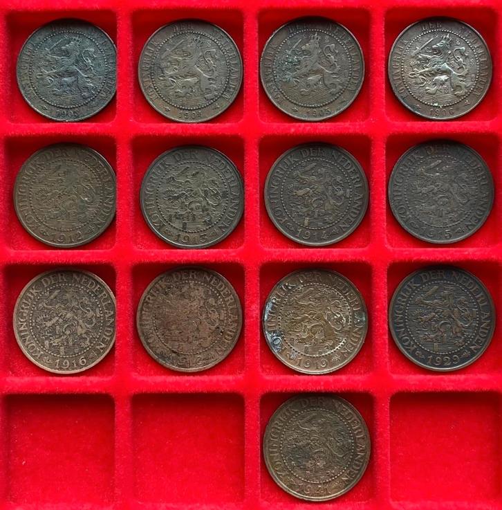 serie 2,5 cent / halve stuiver Wilhelmina, Postzegels en Munten, Munten | Nederland, Setje, Overige waardes, Koningin Wilhelmina