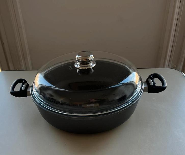 Zgan grote Woll Titan Plus hapjespan, Huis en Inrichting, Keuken | Potten en Pannen, Zo goed als nieuw, Koekenpan of Braadpan