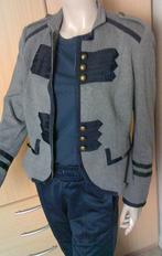 Steppin out grijs/blauw army jasje maat 38, Kleding | Dames, Maat 38/40 (M), Verzenden, Jasje, Grijs