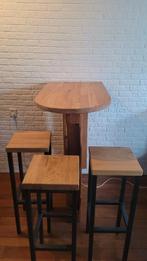 Stijlvolle bartafel met krukken, Ophalen, Zo goed als nieuw