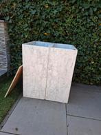 Marmeren zuilen / bloembakken, Tuin en Terras, Bloembakken en Plantenbakken, Ophalen of Verzenden, Zo goed als nieuw, Steen, Minder dan 60 cm