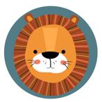 Muursticker Sticker Cirkel Leeuw Blauw Designed4Kids, Designed4Kids, Nieuw, Ophalen of Verzenden, Designed4kids@live.nl