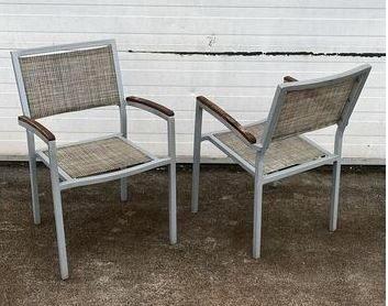 34 stuks luxe textileen stapelbare horeca terras stoelen, Huis en Inrichting, Stoelen, Zo goed als nieuw, Vijf, Zes of meer stoelen
