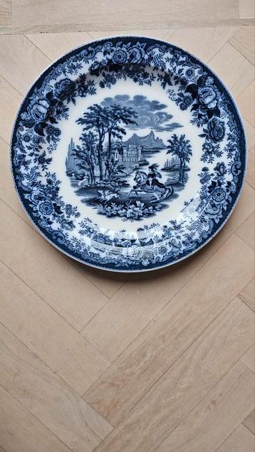 Delftsblauw bord 34,5 cm  beschikbaar voor biedingen
