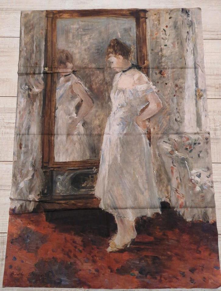 Berthe Morisot - De Psyche Spiegel op Katoen, Hobby en Vrije tijd, Stoffen en Lappen, Verzenden