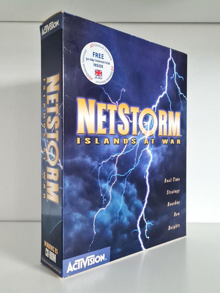 NetStorm: Islands at War - PC Big Box, Spelcomputers en Games, Games | Pc, Zo goed als nieuw, Strategie en Constructie, 1 speler