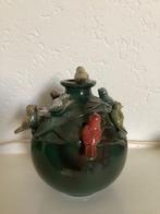 Vogelvaas vaas met vogels groen Daan Kromhout 15 cm, Huis en Inrichting, Gebruikt, Aardewerk of Porselein, Ophalen of Verzenden