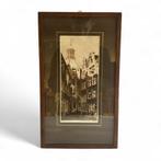 Dirk Harting (1884-1970) - 'zwarte Bijlsteeg, Amsterdam', Antiek en Kunst, Ophalen of Verzenden