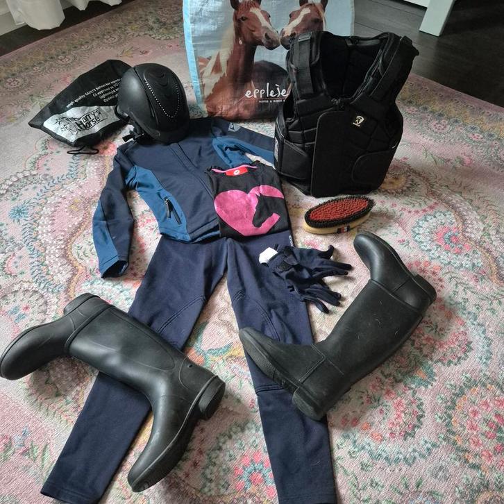 Paardrijkleding, totale uitrusting incl. Cap + bodyprotector, Dieren en Toebehoren, Paardrijkleding, Bovenkleding, Ophalen of Verzenden
