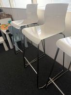 Ikea barkrukken wit hoogglans - zo goed als nieuw, Ophalen, 5 krukken of meer, Met voetsteun, 60 tot 90 cm