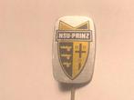 Metalen NSU PRINZ AUTOMERK Speld (Geel/Zwart/Aluminiumkleur), Verzenden, Zo goed als nieuw, Transport, Speldje of Pin