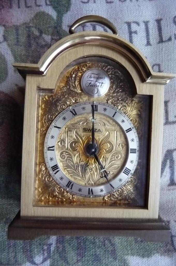 antieke klokje swiza carriage klokje jaren 50, Antiek en Kunst, Antiek | Klokken, Ophalen of Verzenden