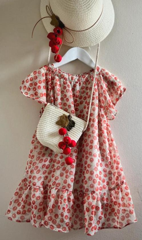 Strandhoed en tas meisje, maat53,54,hoed,offwhite,creme,ecru, Kinderen en Baby's, Kinderkleding | Petten en Hoeden, Nieuw, Meisje