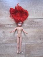 Barbie Disney Ariel pop lang rood prachtig volle haardos, Ophalen of Verzenden, Zo goed als nieuw, Barbie