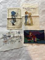 Setje van 4 kleine borduurwerkjes borduurwerken, Hobby en Vrije tijd, Borduren en Borduurmachines, Ophalen of Verzenden, Nieuw