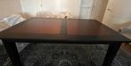Zwarte houten eettafel, Huis en Inrichting, Ophalen, 50 tot 100 cm, Zo goed als nieuw, Vijf personen of meer