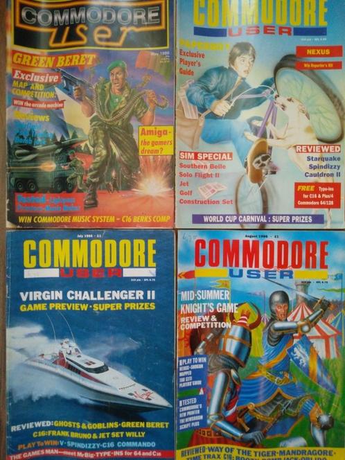 Commodore User Magazine (CU) C64 C128 Amiga 64 128 1986-1989, Computers en Software, Vintage Computers, Ophalen of Verzenden