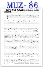 Muz86 bladmuziek super song - Mas que nada, Verzenden, Gebruikt, Artiest of Componist, Populair