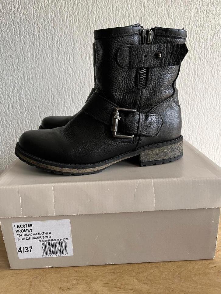 Dune, zwarte dames biker boots, Kleding | Dames, Schoenen, Gedragen, Lage of Enkellaarzen, Zwart, Verzenden