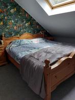 Grenen bed met nachtkastjes 180x200, Ophalen, Tweepersoons, 180 cm, 200 cm