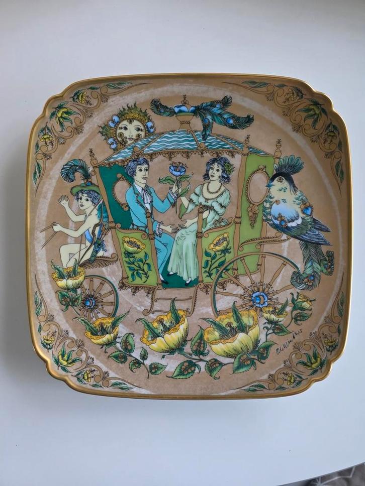Hutschenreuther Ole Winther - De Trouwdag Bord, Antiek en Kunst, Antiek | Wandborden en Tegels, Ophalen of Verzenden
