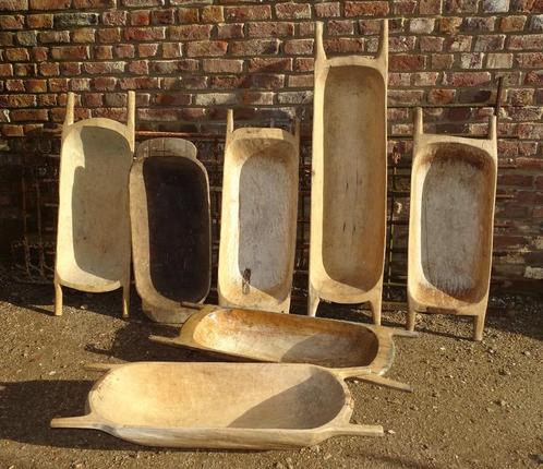 oude houten deegbak mangelbak bak bakken trog schaal, Antiek en Kunst, Curiosa en Brocante, Ophalen
