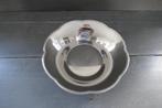Vintage Alessi RVS ronde schaal met geschulpte parelrand, Overige materialen, Verzenden, Effen, Schaal of Schalen