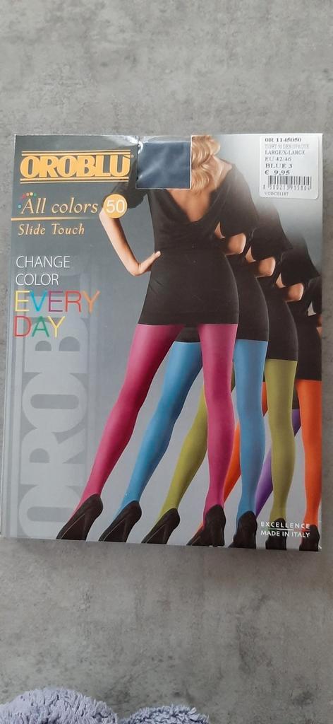 Oroblu All Colors 50 panty.Blue 3.Mt.42/46.Nw. in verpakking, Kleding | Dames, Leggings, Maillots en Panty's, Nieuw, Panty, Blauw