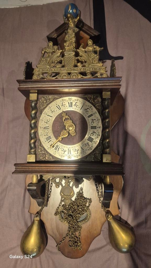 Authentieke Zaanse Klok - Mechanisch 8-daags uurwerk, Ophalen of Verzenden