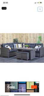 Loungeset ZGAN met +/- 1 jaar garantie, Ophalen, Zo goed als nieuw, Wicker, Bank