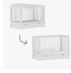 Born Lucky Combi Ledikant Alaska Wit (zonder matras), Ophalen, Ledikant