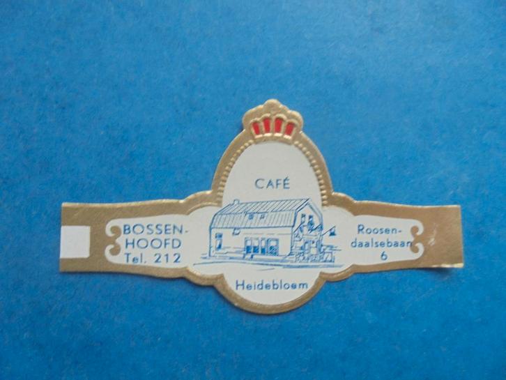 Sigarenband Café Heidebloem in BOSSENHOOFD Bosschenhoofd, Verzamelen, Rookartikelen, Aanstekers en Luciferdoosjes, Zo goed als nieuw