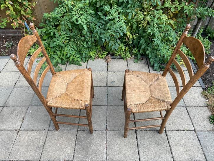 6 RIETEN stoelen knopstoel ANTIEK  PERFECTE STAAT, Antiek en Kunst, Antiek | Meubels | Stoelen en Banken, Ophalen