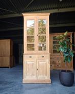 Teak Vitrinekast | Hoge Servieskast | Leuke Keukenkast #2203, Huis en Inrichting, Kasten | Vitrinekasten, Niet ingevuld, 200 cm of meer