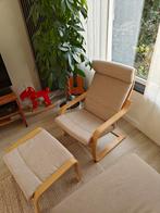 Poang fauteuil met voetensteun, Huis en Inrichting, Stoelen, Ophalen, Zo goed als nieuw, Eén