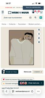 Modern Portret Carla van Iersel - Werk aan de Muur, Ophalen of Verzenden